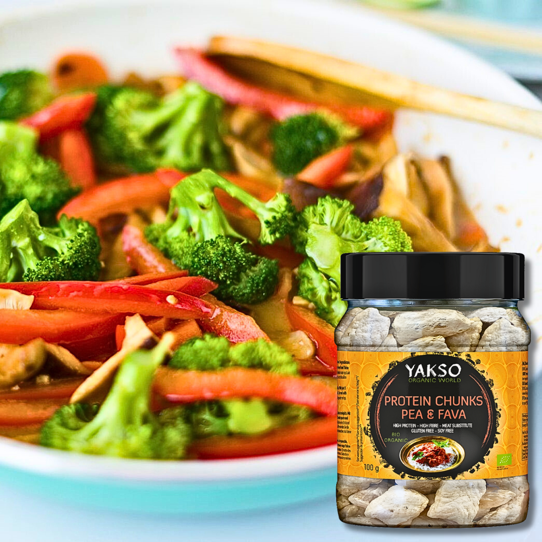 Thajský stir-fry s proteinovými kousky